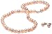 Sterling Silver Multi-Color Freshwater Cultured Pearl 6-6.5mm Girl's Necklace and Earring Set, 15