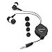 Lenmar AIHPRK Ultra Compact Retractable Earbud Headphones - Black