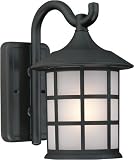 Yorktown - 1 Light Outdoor Wall Lantern Lighting Fixture - Matte Black - White Opal Glass - B4915