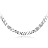 41nZ1m YPWL. SL160  Sterling Silver Mesh Chain Necklace, 20 Reviews