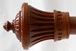 Walnut Charleston Finial for 1-3/8" Rod [CAPITOL CITY LUMBER]