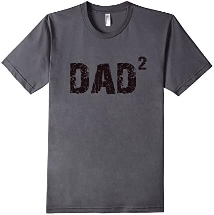 Men's Father's Day Gift :" TWINS DAD 2 Tshirt ". Medium Asphalt