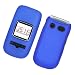 Blue Rubberized Coating Hard Plastic Case Cover for Pantech P2030 Breeze III 3