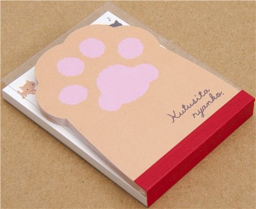 Imagen 2 de Bloc de Notas de Kutusita Nyanko en forma de Pata de Gato