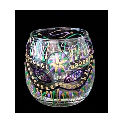 Mardi Gras Mask Design with candle