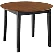 Black with Cherry Top Round Dining Table