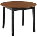 Black with Cherry Top Round Dining Table