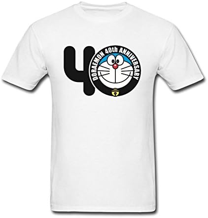 Doraemon Logo Men's Custom Tshirts White XXL by CAWSDW