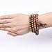 Areke Mens Wood Bracelets Link Wrist Necklace Unisex Women's Tibetan Buddhist Bead Prayer Buddha Mala Color Brown