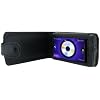 iGadgitz Black Genuine Leather Case Cover For Samsung YP-R1 MP3 Player