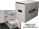 BCW Short Comic Book Storage Box House - (Bundle of 10) Corrugated Cardboard Storage Box - Comic Book Collecting Supplies