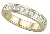 14K Princess Cut Diamond Man's Wedding/Anniversary Band - 1.00 Ct.