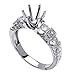 0.75 ctw. Semi Mount 950 Platinum Petite Engagement Ring