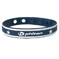 Phiten Sport Type Bracelet, Navy/White
