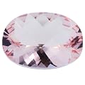 Morganite 14x10 MM Oval Checkerboard Cut: 4.79 Carats from the mines of Madagascar - Cushion Cut