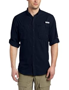 Columbia Men's Tamiami II Long Sleeve Shirt, Small, Collegiate Navy