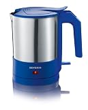 Severin WK 3354 Wasserkocher, Edelstahl-gebürstet-blau / 1.5 Liter / 1800 W