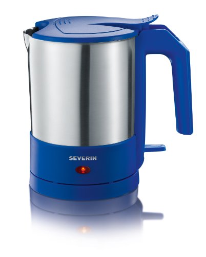 Severin WK 3354 Wasserkocher, Edelstahl-geb&uuml;rstet-blau / 1.5 Liter / 1800 W Preisvergleich