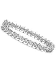 6 ct. tw. White Gold S-Link Diamond Tennis Bracelet