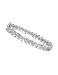 8 ct. tw. White Gold Four-Prong Se Design Diamond Tennis Bracelet