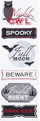 Martha Stewart Crafts - Halloween - Layered Stickers with Varnish Accents - Vampire Phrases