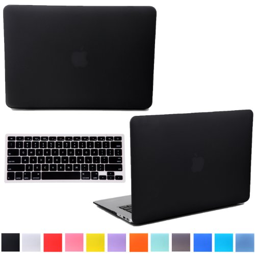 HDE Frosted Matte Rubber Coated Hard Shell Clip Snap-On Case Skin Cover for Macbook Air 13" w/ Matching Keyboard Skin