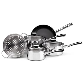 Prestige Cook 'n' Look Cookware Saucepan Set, 5 Piece