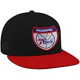 NBA New Era-ESPN Philadelphia 76ers Black Team Roads Premium Fitted Hat (6 7/8)