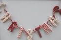 Wooden Christmas Garland - Wooden Letters - Modern Decoration