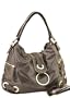 Milano Hobo/Handbag with side zippered pockets - Black