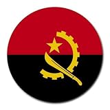 Angola Flag Round Mouse Pad