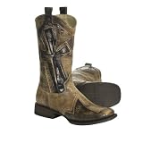 Stetson Fashion Cowboy Boots - Leather, Cross Detail (For Women)