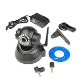 BestDealUSA Webcam Wireless P/T IP Camera Network Audio Night Vision View Wifi Cam Black