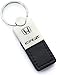 Honda CRZ Black Leather Chrome Car Fob Key Chain Ring
