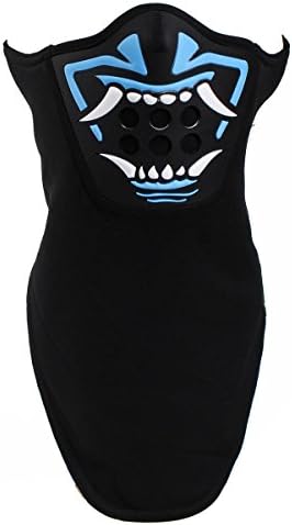 Cool 3D Fright Halloween Costume Party Mask Breathable Silicone Windproof Neck Warmer Skiing Snowboarding Face Guard (Blue)