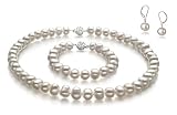 PearlsOnly Parure Kaitlyn en Perles Blanche 8-9mm A Eau douce