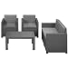 Allibert 212142 Lounge Set Victoria Set, Rattanoptik, Kunststoff, anthrazit
