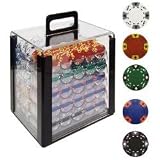 Review Stacks and Stacks  / 1000 Tri Color Ace/King Poker Chips - With Acrylic Case (Multicolored) (16