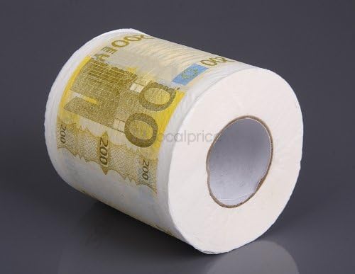 Creative 200 Euros Toliet Paper Scroll
