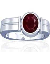Platinum Oval Cut Ruby Solitaire Ring