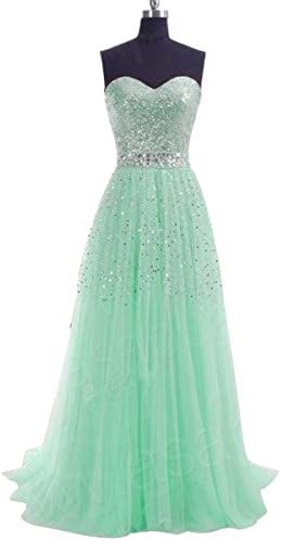 Favebirdal Women's Long Sequins Prom Formal Evening Dress SD085MG-US2