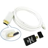 6 Feet Mini DisplayPort to HDMI Adapter Cable for Apple iMac Mini Pro MacBook Air MacBook Pro 13 inch MacBook Pro 15 inch MacBook Pro 17 inch w/ AGPtek USB 2.0 All-in-One Card Reader