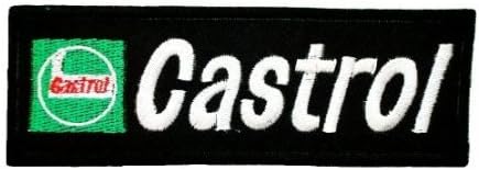 Castrol Embroidered Iron on Patch ,Sew On Car Logo Clothes Clothing Skull Motorcycle