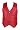 Classic Ladies Red Braided Leather Vest with Front Zipper Closure - Size : Small
