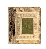 All Natural 40 Photo Handmade Photo Album - Butterfly Leaf with Bamboo Design