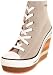 Rock & Candy Women's LuLu Wedge Fashion Sneaker,Beige Canvas,9.5 M US