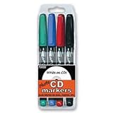 Pioneer Photo Cd Markers, Pack of Four in Green, Blue, Red and Black, Archival.