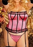Plus Size Stretch Satin Corset