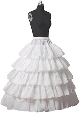 Dqfs 2015 Wedding Gown Petticoats 5 Tiered Ball Gown Underdress Bridal Slip Skirt Pettiskirt White Free Size