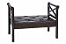 Benzara 66861 Wood Leather Bench